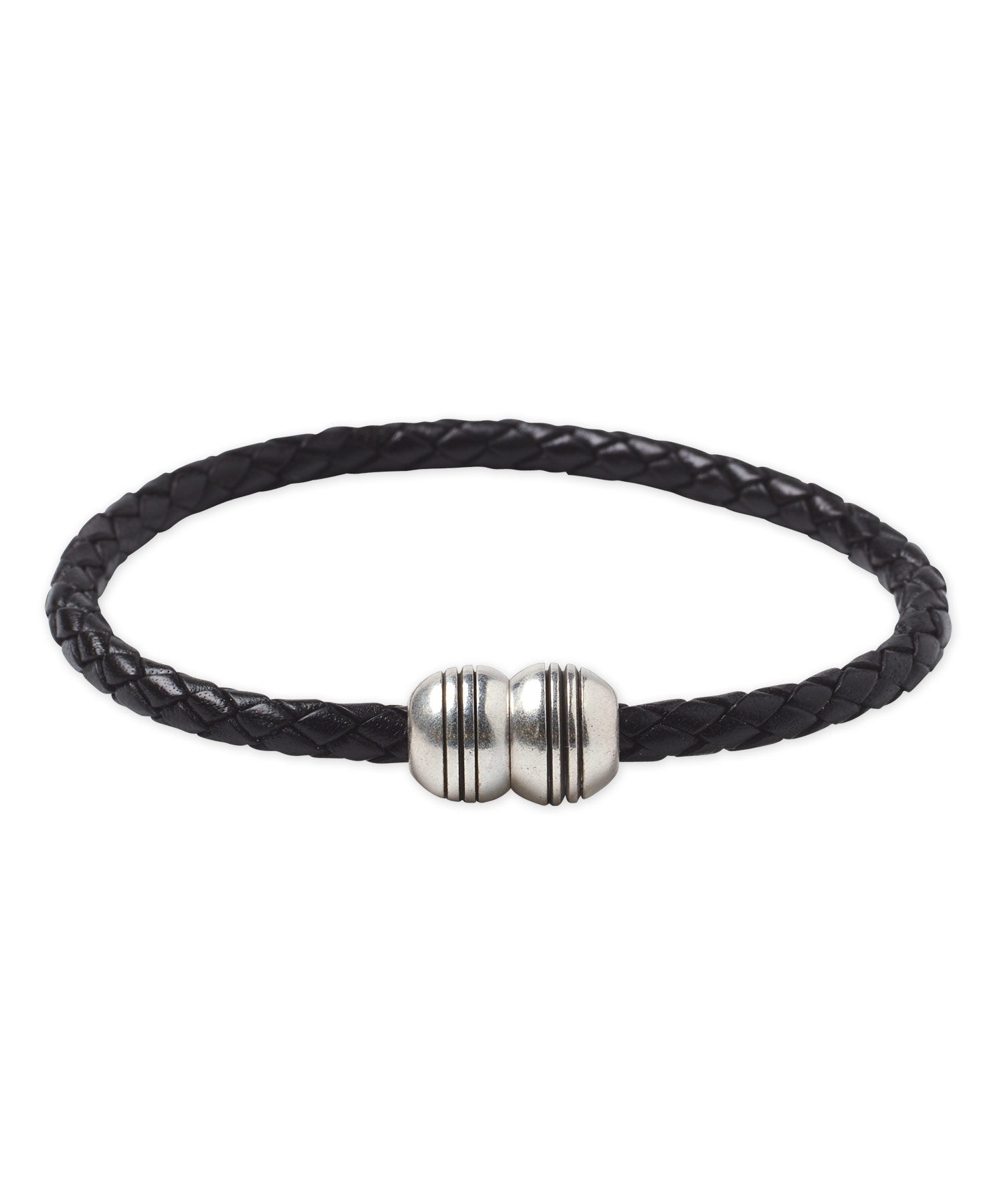 Torino Woven Double Ball Magnetic Clasp Bracelet, Men's Big & Tall