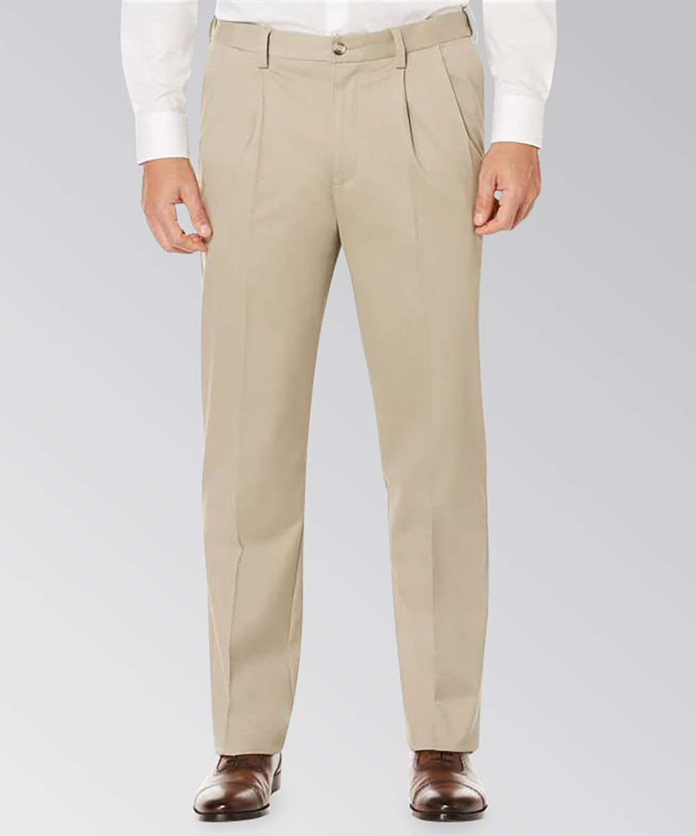 Savane Ultimate Performance Pleated Chino Pants, Men's Big & Tall