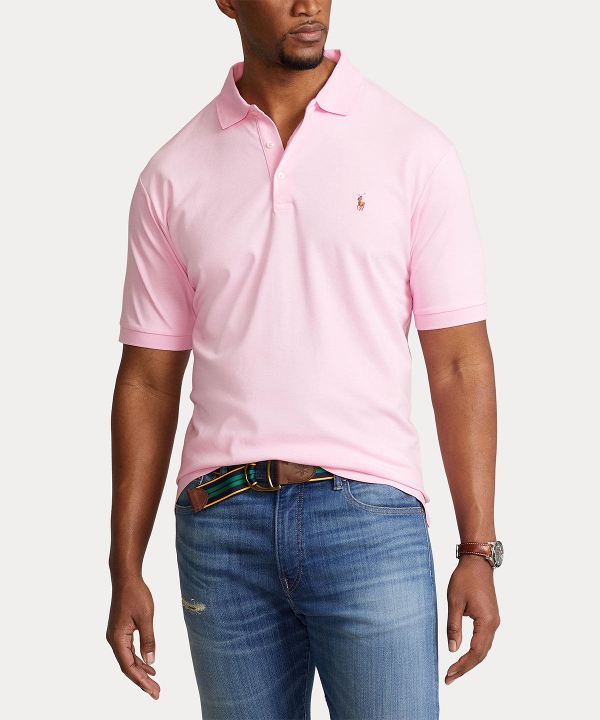 Polo Ralph Lauren Short Sleeve Classic Fit Soft Touch Pima Cotton Polo Shirt, Men's Big & Tall